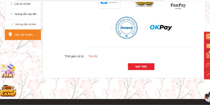 Nạp tiền lixi88 qua ngân hàng